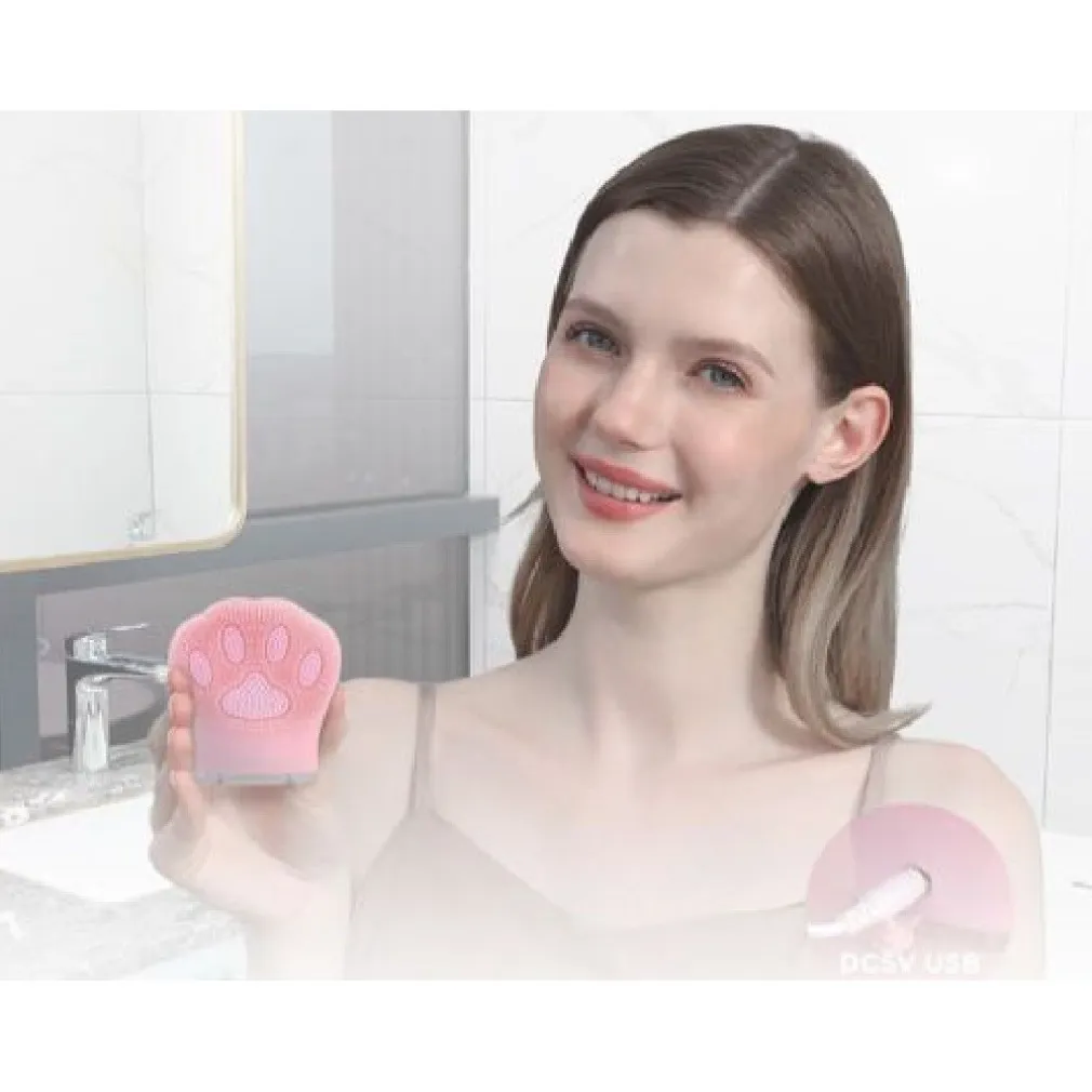 SPAZZOLA FORMA ZAMPA PULIZIA VISO ELETTRICA FACCIALE DETERGENTE MASSAGGIO MX-8422