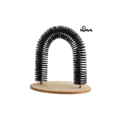 SPAZZOLA MASSAGGIATORE PER GATTI ARCO ARCHETTO PER GATTI CON BASE TIRAGRAFFI