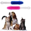 SPAZZOLA PER CANI E GATTI SILICONE 27CM 3 COLORI SCIOGLINODI CURA ANIMALI PELO