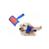 SPAZZOLA PER CANI E GATTI 8X14 CM CON CARDATORE PETTINI PER PELO PROTEZIONE AGHI