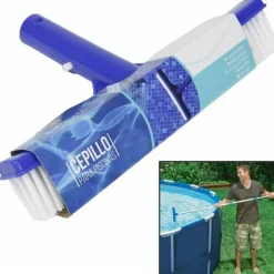 SPAZZOLA PER LA PULIZIA FONDO E PARETI DELLA PISCINA PULIRE ALGHE E SPORCIZIA