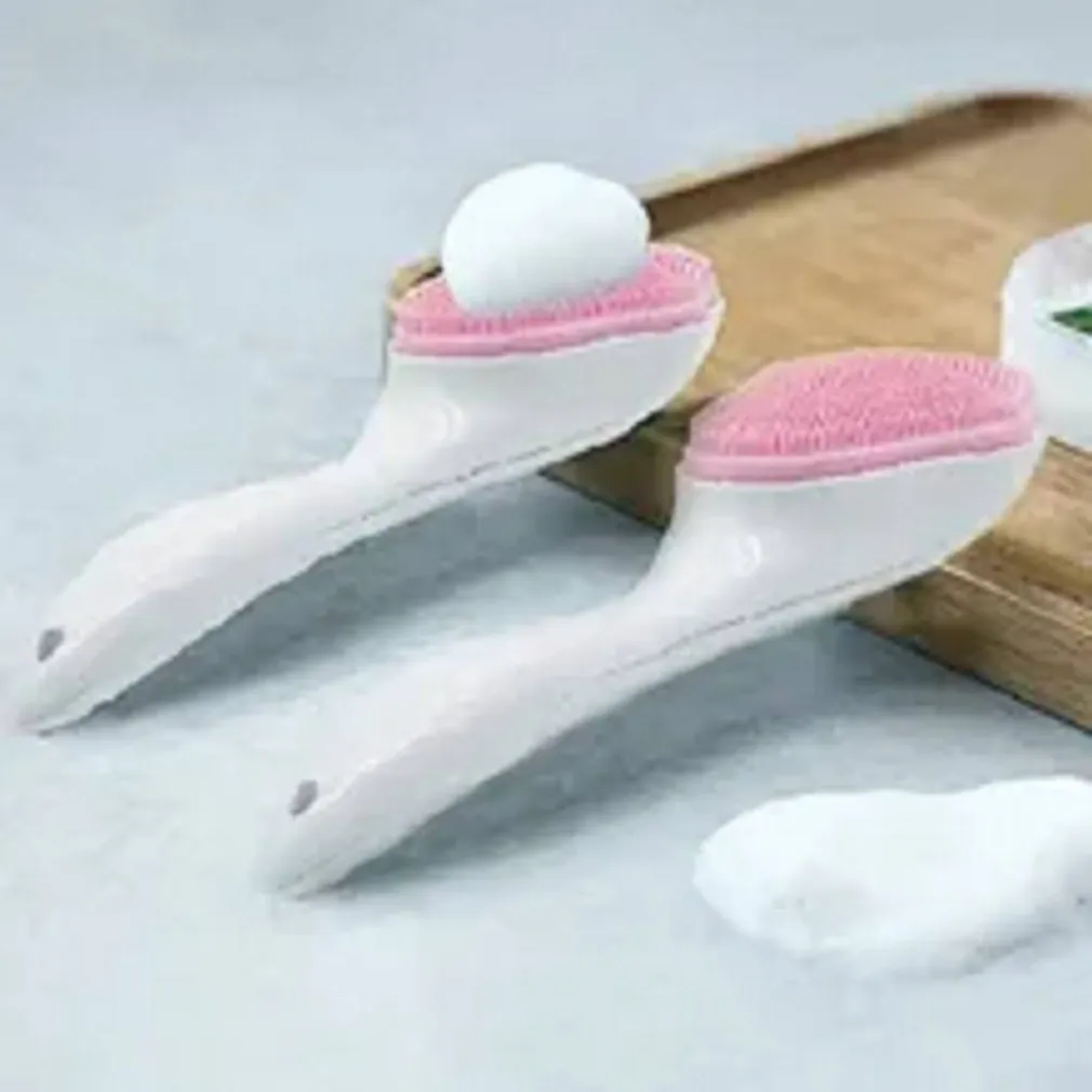 SPAZZOLA PER LAVAGGIO VISO IN SILICONE PULIZIA PROFONDA MANUALE MASSAGGIO FACCIALE