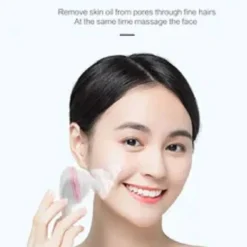 SPAZZOLA PER LAVAGGIO VISO IN SILICONE PULIZIA PROFONDA MANUALE MASSAGGIO FACCIALE