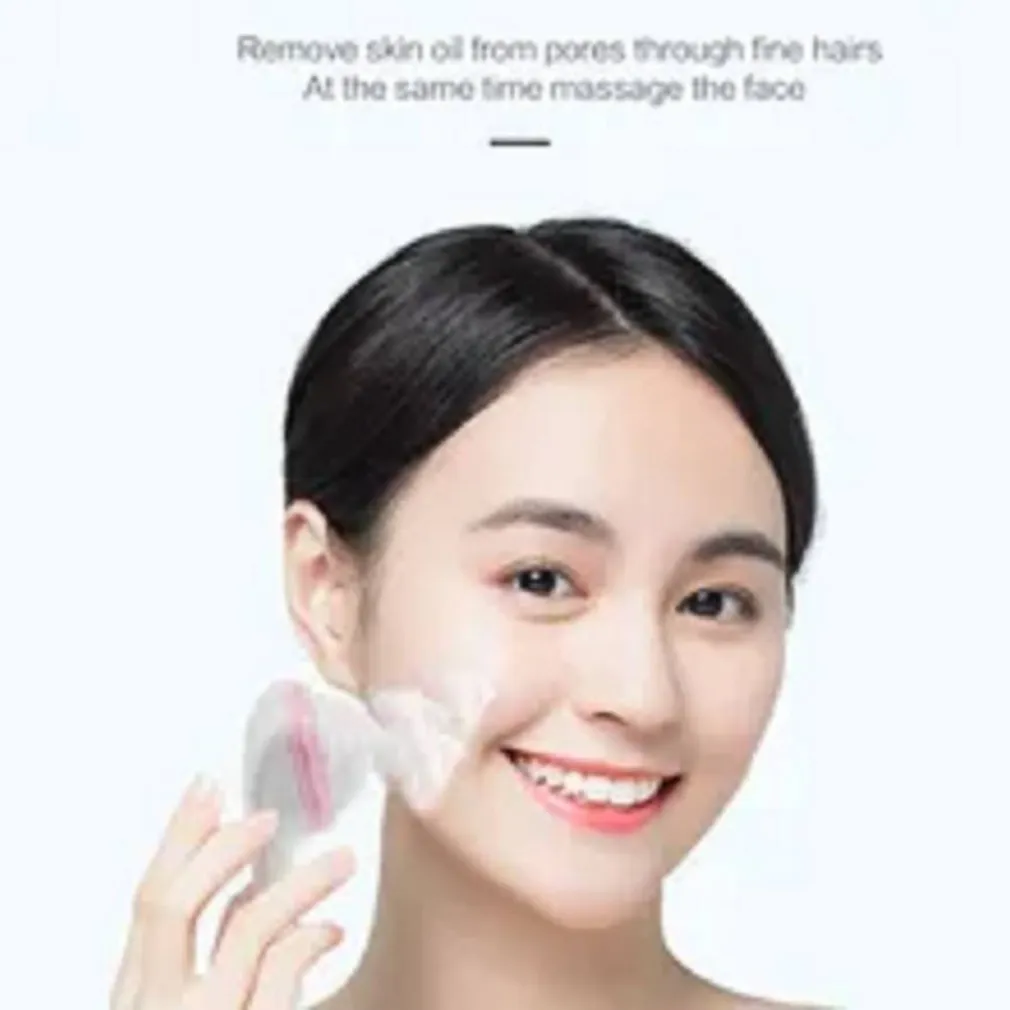 SPAZZOLA PER LAVAGGIO VISO IN SILICONE PULIZIA PROFONDA MANUALE MASSAGGIO FACCIALE