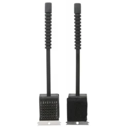 SPAZZOLA PER PULIZIA GRIGLIA GRILL BARBECUE BBQ 3 IN 1 MANICO IN PLASTICA 37 CM