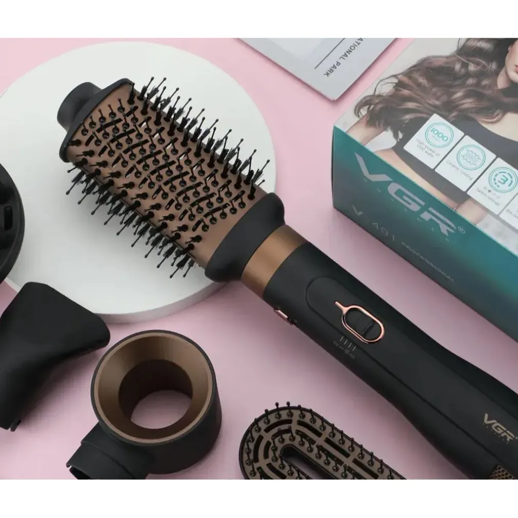 SPAZZOLA PIASTRA ASCIUGACAPELLI AD ARIA CALDA 6IN1 V-491 STYLER MULTIFUNZIONALE