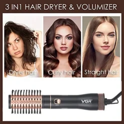 SPAZZOLA PIASTRA TERMICA STYLER AD ARIA CALDA ASCIUGA ARRICCIA CAPELLI VGR V-559