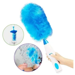 SPAZZOLA PIUMINO TOGLI POLVERE A BATTERIE ROTANTE 360 CON SETOLE ELETTROSTATICHE