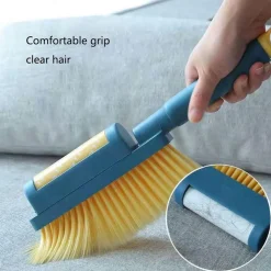 SPAZZOLA PULIZIA LETTO DIVANO SCOPA MANUALE SETOLE MORBIDE PER POLVERE CAPELLI