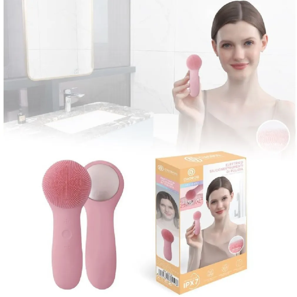 SPAZZOLA PULIZIA VISO ELETTRICA FACCIALE DETERGENTE MASSAGGIO SILICONE MX-8419