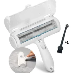 SPAZZOLA RIMUOVI PELI A RULLO CON CONTENITORE PER CANI E GATTI ANIMALI DOMESTICI