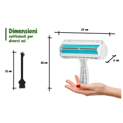 SPAZZOLA RIMUOVI PELI A RULLO CON CONTENITORE PER CANI E GATTI ANIMALI DOMESTICI