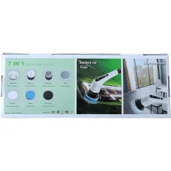 SPAZZOLA ROTANTE PULIZIA ELETTRICA A BATTERIA 7 TESTE PER BAGNO CUCINA PIASTRELLE