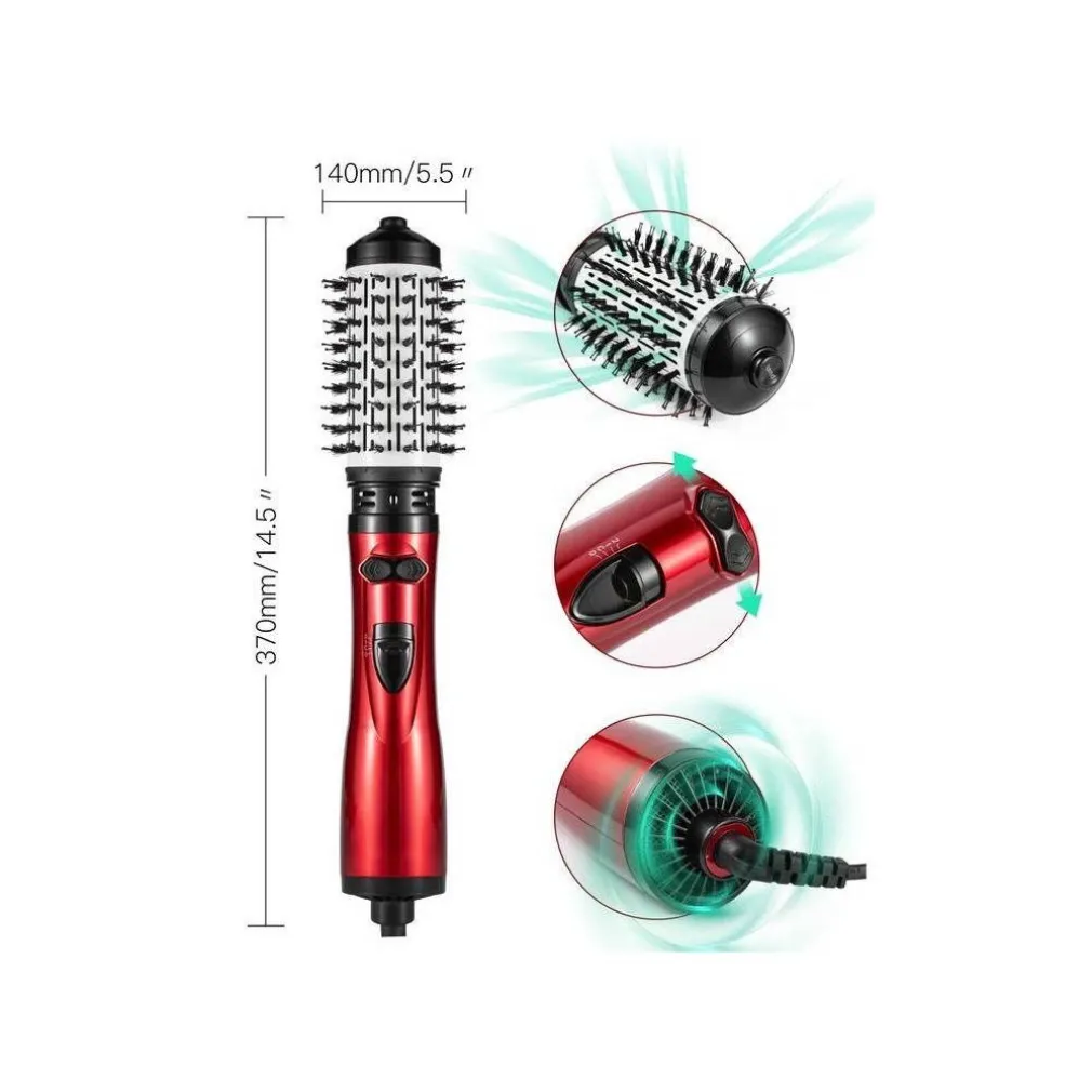 SPAZZOLA ROTANTE STYLER 2IN1 PROFESSIONALE AD ARIA CALDA ASCIUGACAPELLI GM-4829