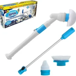 SPAZZOLONE SPAZZOLA ROTANTE CORDLESS RICARICABILE PER PULIZIA PIASTRELLE BAGNO