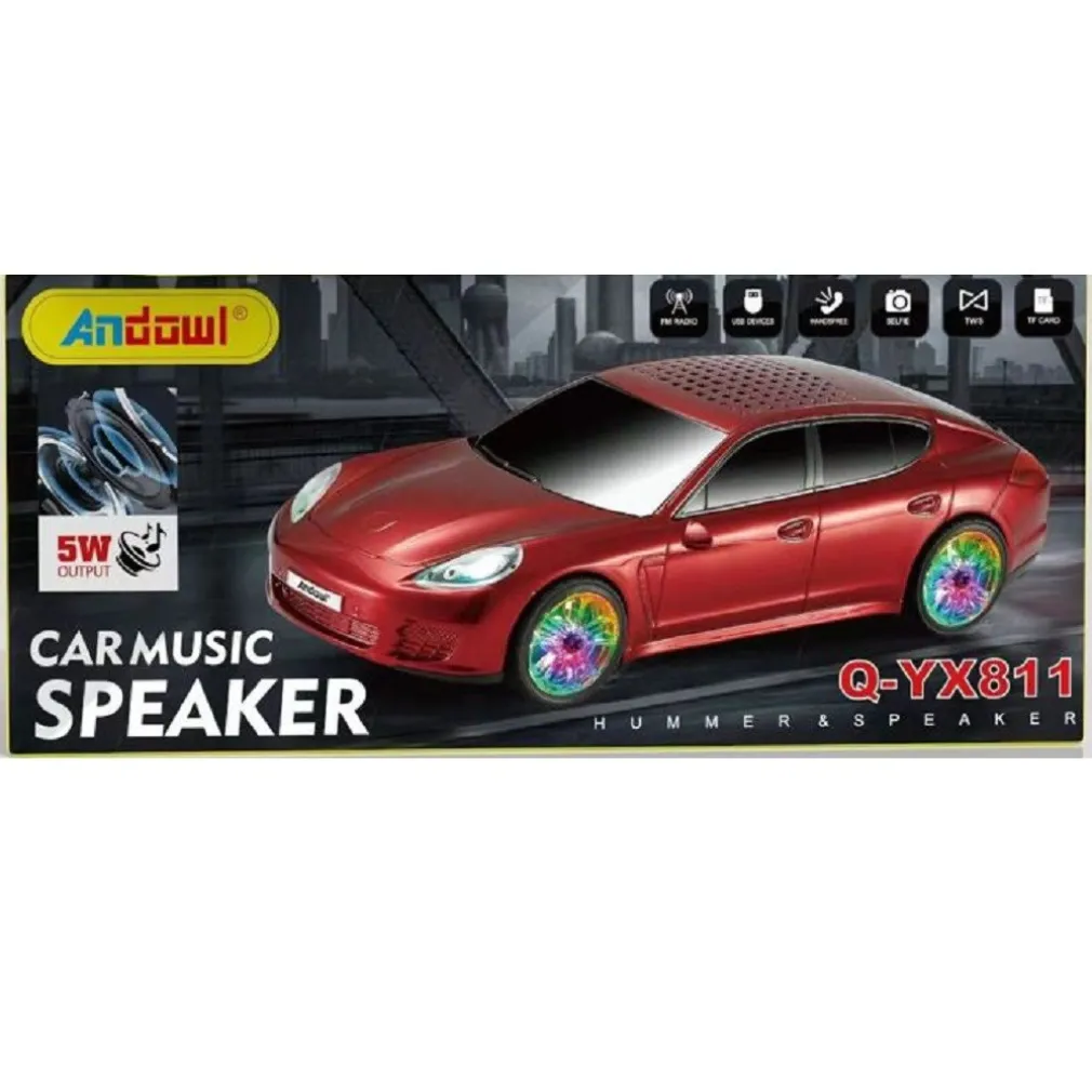 SPEAKER ALTOPARLANTE MUSICALE WIRELESS FORMA D'AUTO 5W USB/TF MP3 RADIO Q-YX811