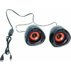 SPEAKER ALTOPARLANTI STEREO PER COMPUTER PC 2.0 CABLATO CAVO USB AUX 3,5MM Q87