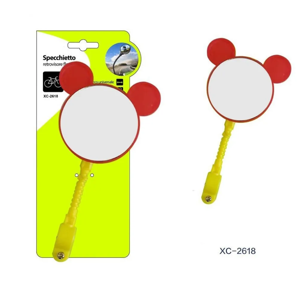 SPECCHIETTO RETROVISORE FLESSIBILE CON ORECCHIE UNIVERSALE PER BICICLETTA XC2618