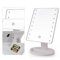 SPECCHIO 16 LED ORIENTABILE 360 GRADI TOUCH SCREEN BAGNO STANZA MAKE UP MIRROR