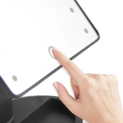 SPECCHIO DA TRUCCO ILLUMINATO 16 LED PORTATILE MAKE UP COSMETICO CAMERINO