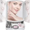 SPECCHIO MAKE UP CON LUCI A LED E CASSETTI PER TRUCCO REGOLABILE PIEGHEVOLE AWAY
