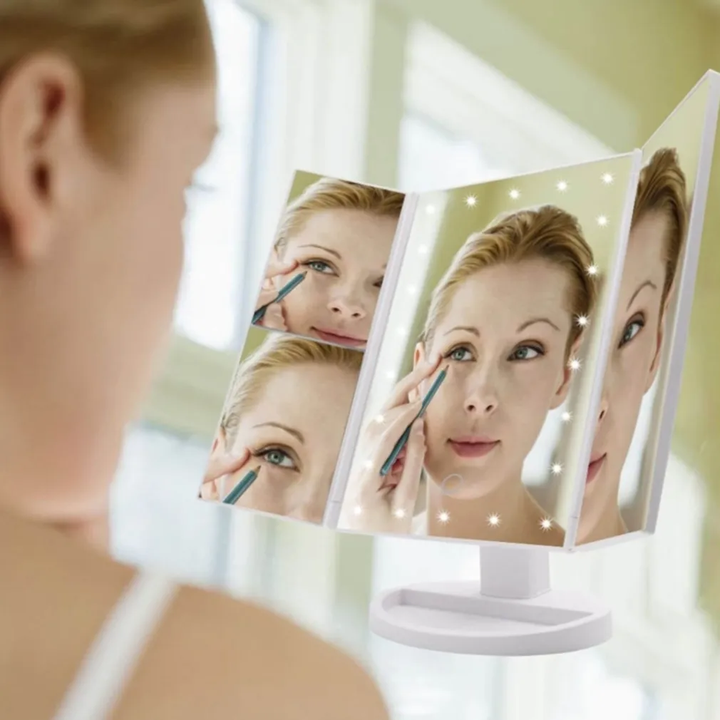 SPECCHIO ORIENTABILE 360 GRADI TOUCH SCREEN TAVOLO 2 INGRANDIMENTI BAGNO MAKE UP