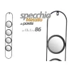 SPECCHIO PARETE METALLO 4 POSTI NERO BAGNO SALOTTO DECORATIVO 13X1,2X86CM 818851
