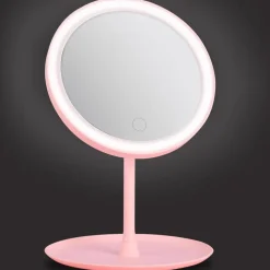 SPECCHIO PER IL TRUCCO ILLUMINATO A LED MAKEUP COSMETICO GIREVOLE LUCE AD ANELLO