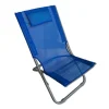 SPIAGGINA CON CUSCINO PER TESTIERA BLU TEXTILENE 57X47X95CM PIEGHEVOLE PORTATILE 281032