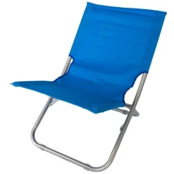SPIAGGINA IN TESSUTO OXFORD BLU PIEGHEVOLE SEDIA PER MARE CAMPEGGIO PORTATILE 281050