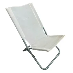 SPIAGGINA IN TEXTILENE CREMA PIEGHEVOLE SEDIA PER MARE CAMPEGGIO 57X47X72CM 281051