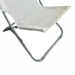 SPIAGGINA IN TEXTILENE CREMA PIEGHEVOLE SEDIA PER MARE CAMPEGGIO 57X47X72CM 281051