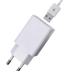 SPINA CARICABATTERIE USB SMARTPHONE 2.1A RICARICA VELOCE PER PRESA MURO Q-CD013