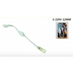 SPINA PER STRISCE LED DA 12 MM 220V PRESA DI ACCENSIONE STRIP LED S-220V-12