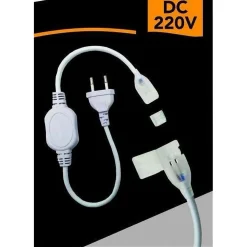 SPINA PER STRISCE STRIP LED 220V DA 16 MM RADDRIZZATORE CON PRESA S-16MM-220V