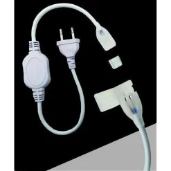 SPINA PER STRISCE STRIP LED 220V DA 16 MM RADDRIZZATORE CON PRESA S-16MM-220V