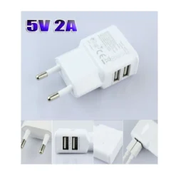 spina usb 5v 2a caricatore adattatore caricabatteria universale 2 porta usb
