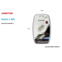 SPINOTTO TV FEMMINA CONNETTORE ANTENNA PER TELEVISORE ADATTATORE MAXTECH C-005