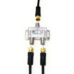 SPLITTER ANTENNA 2 VIE 5-2500MHZ CAVO SDOPPIATORE CONNETTORE SATELLITARE TV C-031