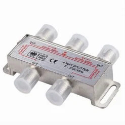 SPLITTER 5-2500MHZ 4 VIE CAVO CONNETTORE ADATTATORE ANTENNA TV SATELLITARE C-032