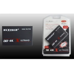 SPLITTER SDOPPIATORE 4 PORTE HDMI FULL HD 1080P PER TV PS3 XBOX 3D 4K MAXTECH DK-104C