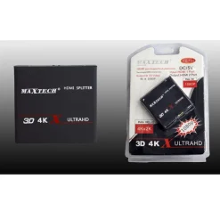 SPLITTER SDOPPIATORE 2 PORTE USB HDMI FULL HD 1080P TV PS3 XBOX 3D 4K MAXTECH DK-102