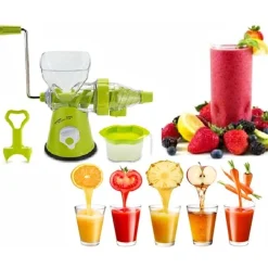 SPREMIAGRUMI CENTRIFUGA MANUALE SPREMI FRUTTA VERDURE SUCCO POLPA BLOCCO VENTOSA