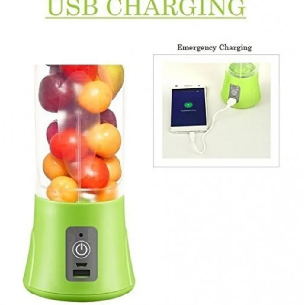 SPREMIAGRUMI ELETTRICO PORTATILE USB BORRACCIA FRULLATORE POWERBANK BATTERIA