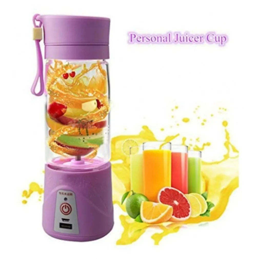 SPREMIAGRUMI ELETTRICO PORTATILE USB BORRACCIA FRULLATORE POWERBANK BATTERIA