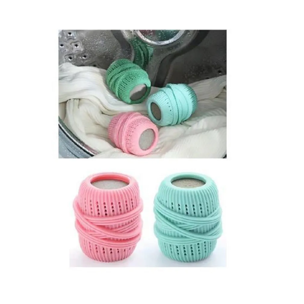 SPUGNA A FORMA DI GOMITOLO ANTI GROVIGLIO PULIZIA LAVATRICE AMMORBIDENTE LAVAGGI