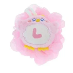 SPUGNA DOCCIA SPUGNETTA A RETE BAGNO PELLE CORPO CON PULCINO COLORATO LETTERA 10779