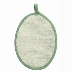 SPUGNA PER DOCCIA BAGNO ESFOLIANTE CURA DI PELLE CORPO 13X18CM VERDE OVALE 79644