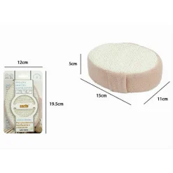 SPUGNA PER DOCCIA BAGNO ESFOLIANTE SCRUB PELLE CORPO OVALE CON FASCIA ROSA 79655