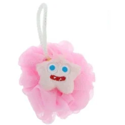 SPUGNA PER DOCCIA SPUGNETTA A RETE BAGNO PELLE CORPO CON STELLINA COLORATA 10780